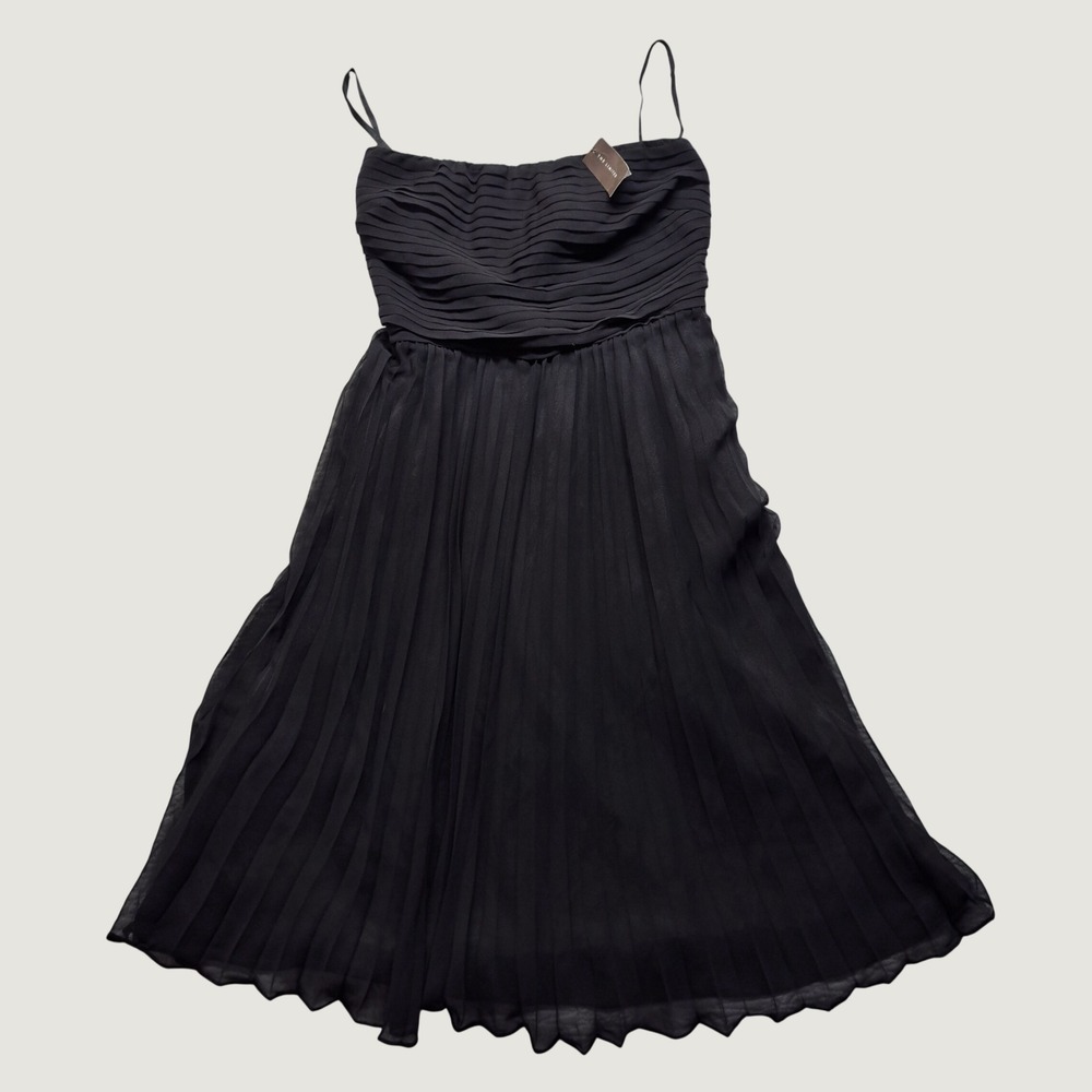 The Limited Cocktail Dress Womens 4‎ Black New Pleated Strapless Chiffon Event